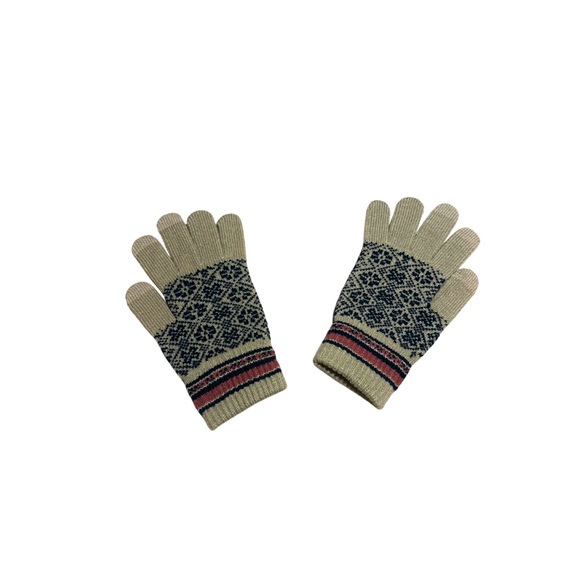 Patterned Knit Scarf and Gloves Set - Picture 3 of 3